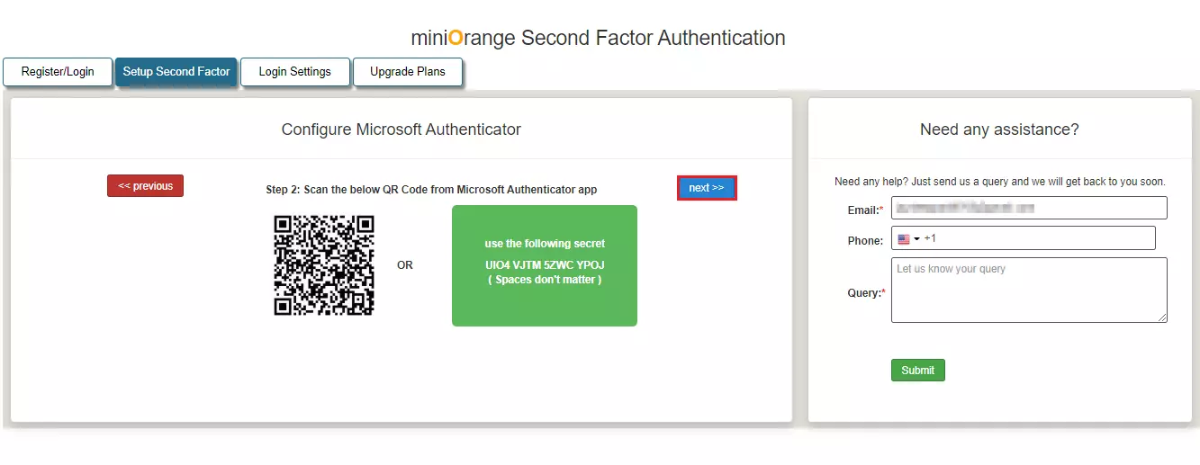 Joomla 2 Factor Authentication (2fa) (mfa) with Microsoft authenticator Scan the QR code