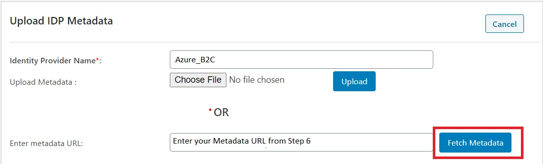 Configure Azure B2C as IDP -SAML Single Sign-On(SSO) for WordPress - Azure B2C SSO Login - Configure SP