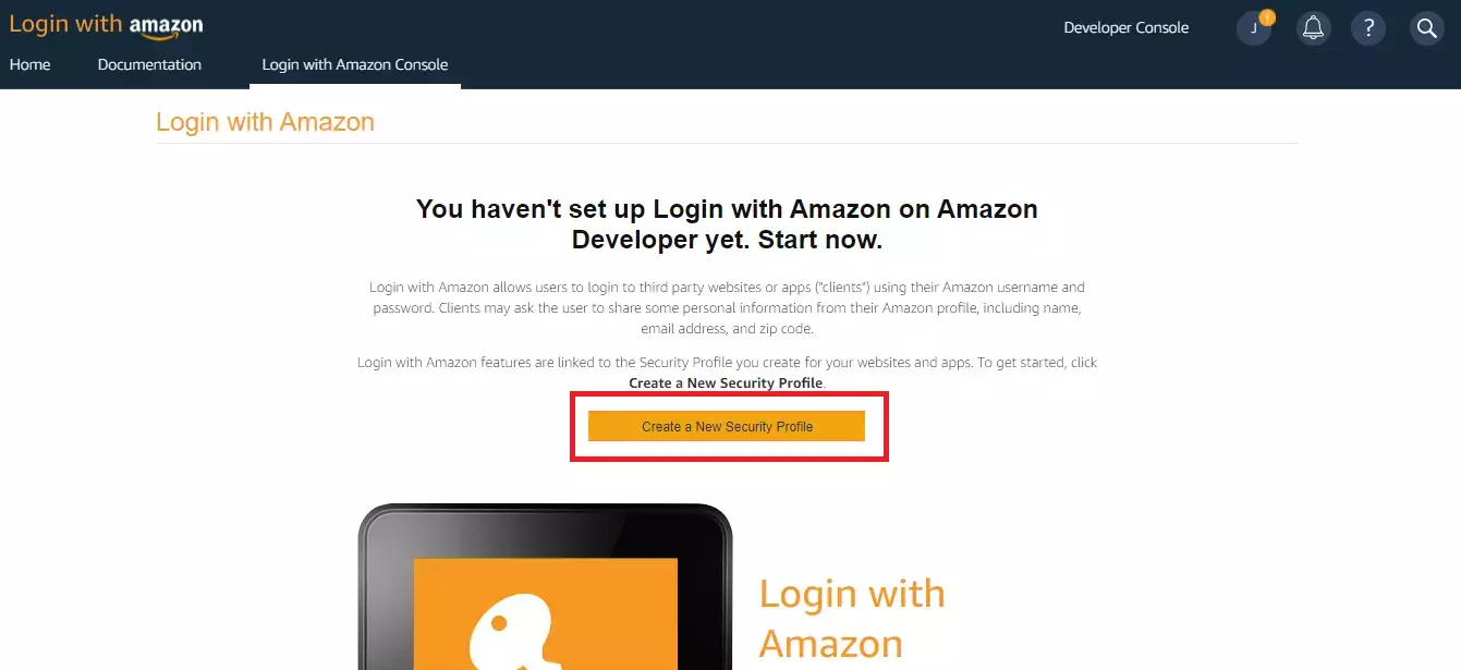 Amazon Single Sign-On (SSO) OAuth OpenID Connect (OIDC), Profile create