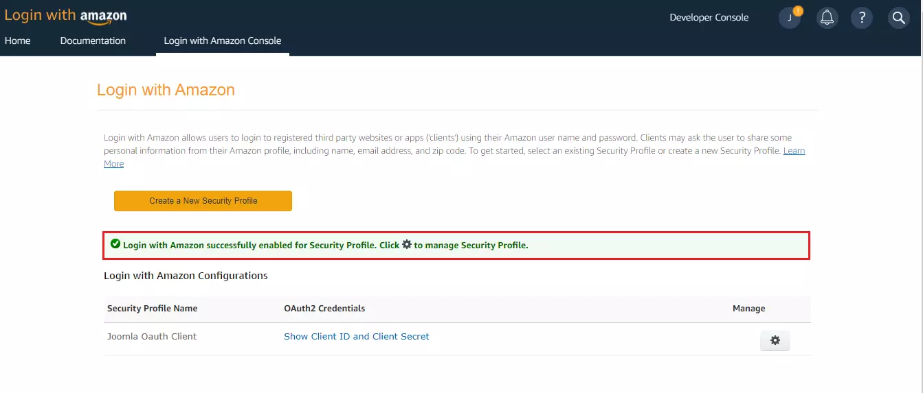 Amazon Single Sign-On (SSO) OAuth OpenID Connect (OIDC), Successfull
