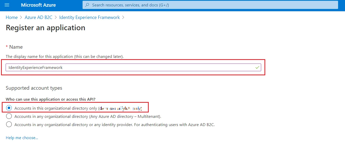 ASP.NET SAML Single Sign-On (SSO) using Azure B2C as IDP - Register an Application