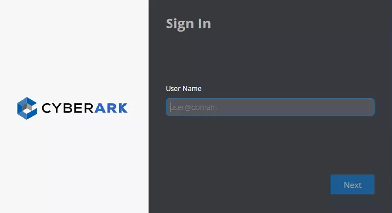 SAML Single Sign-On (SSO) using CyberArk(IdP),login page