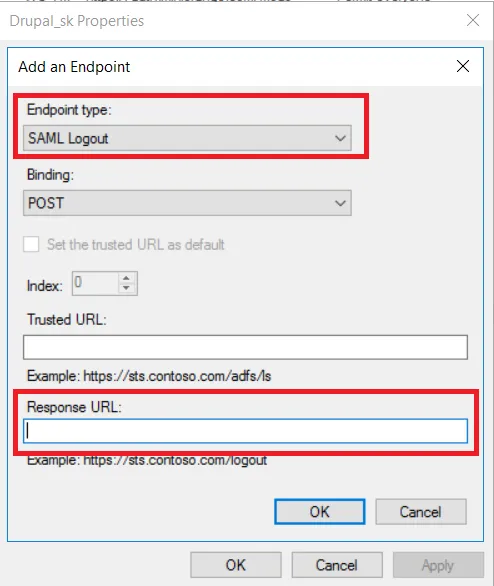 drupal-saml sp add endpoints