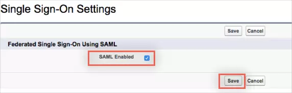 enable saml salesforce as sp