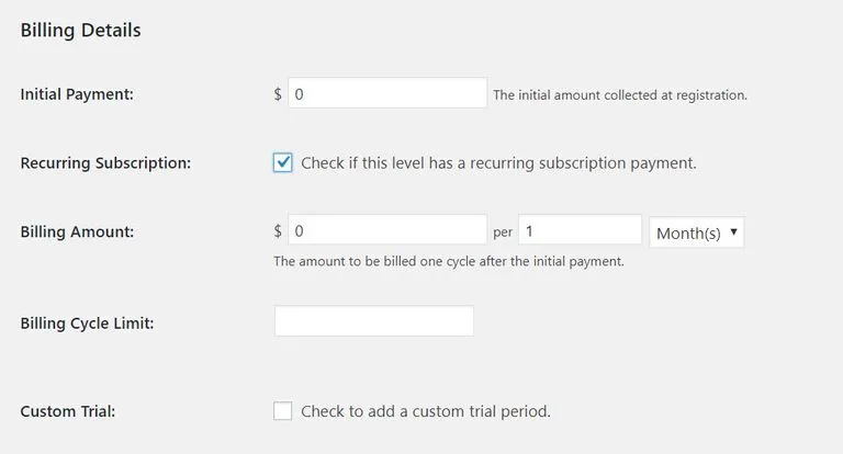 Social login for paid membership pro billing details