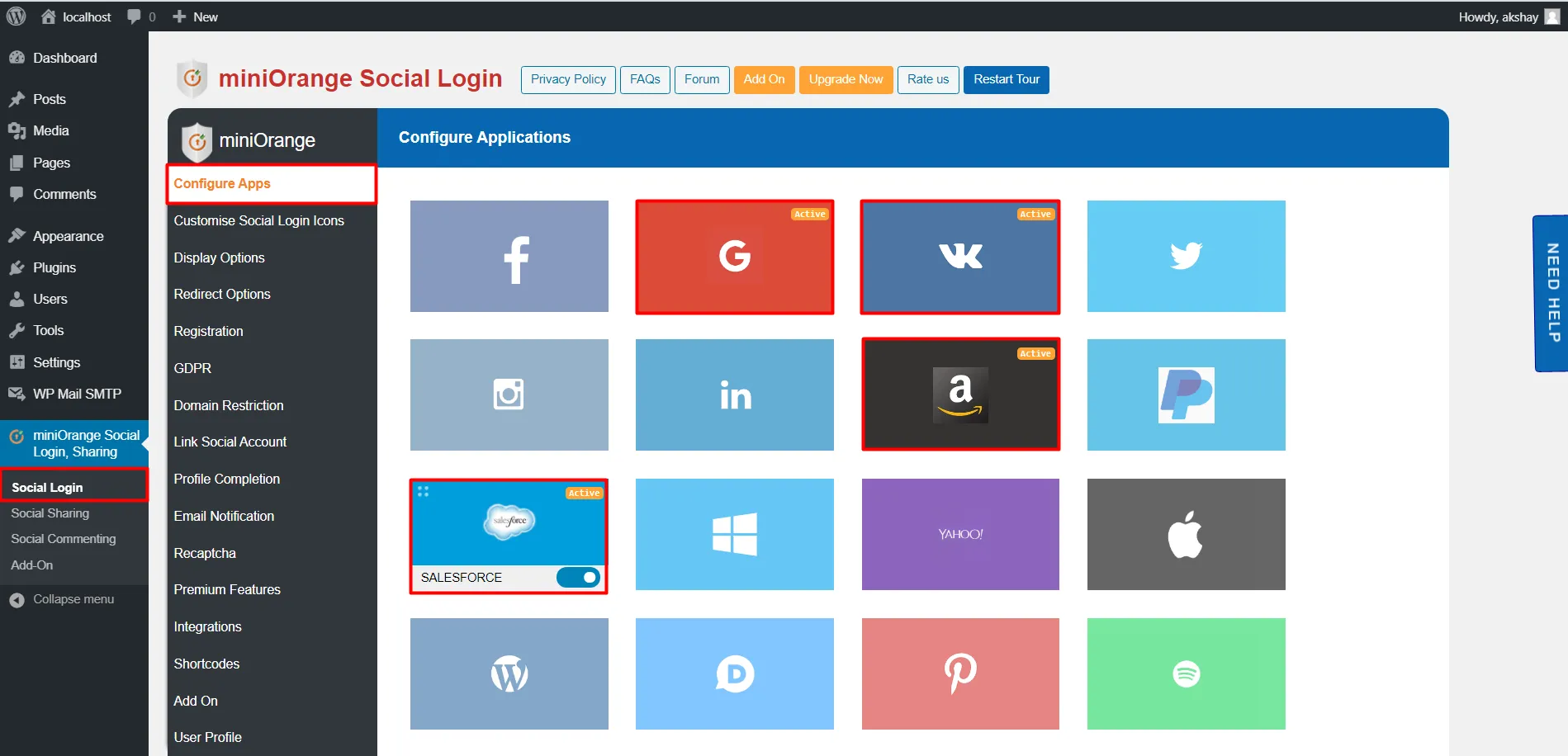 Social Enable login icon