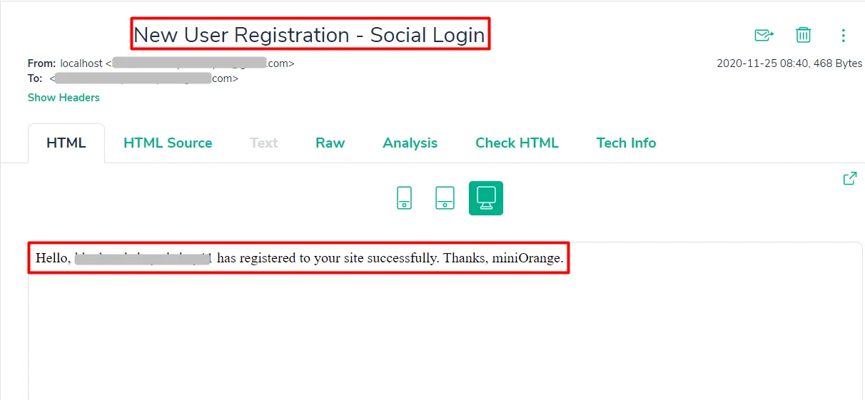 Email Notification for WordPress successful new user Register