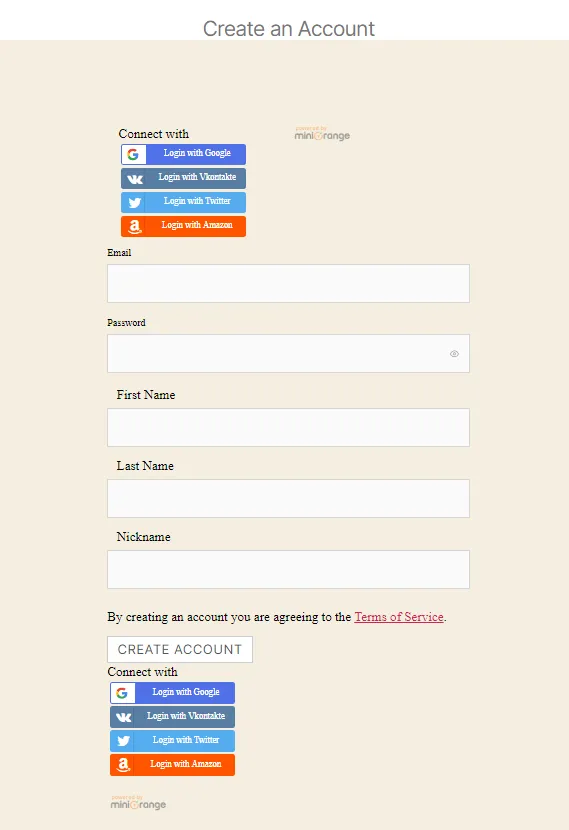 social login Social Login icons on BuddyBoss Registration Form
