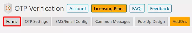 OTP Verification Pie Registration Form Section
