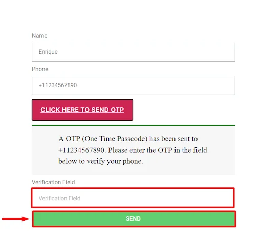 OTP Verification For Elementor Pro Form | WordPress