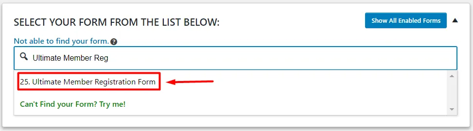 OTP Verification Ultimate Member Registration Form Select Form