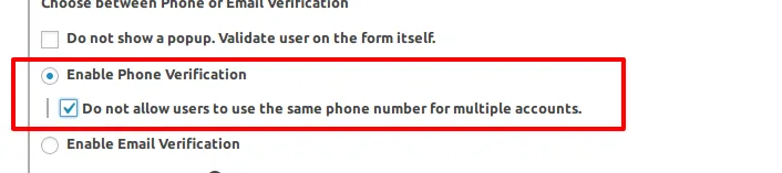 OTP Verification WooCommerce Registration Form do not allow users