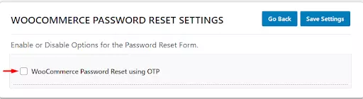 OTP Verification Enable Woocommerce Password Reset Addon