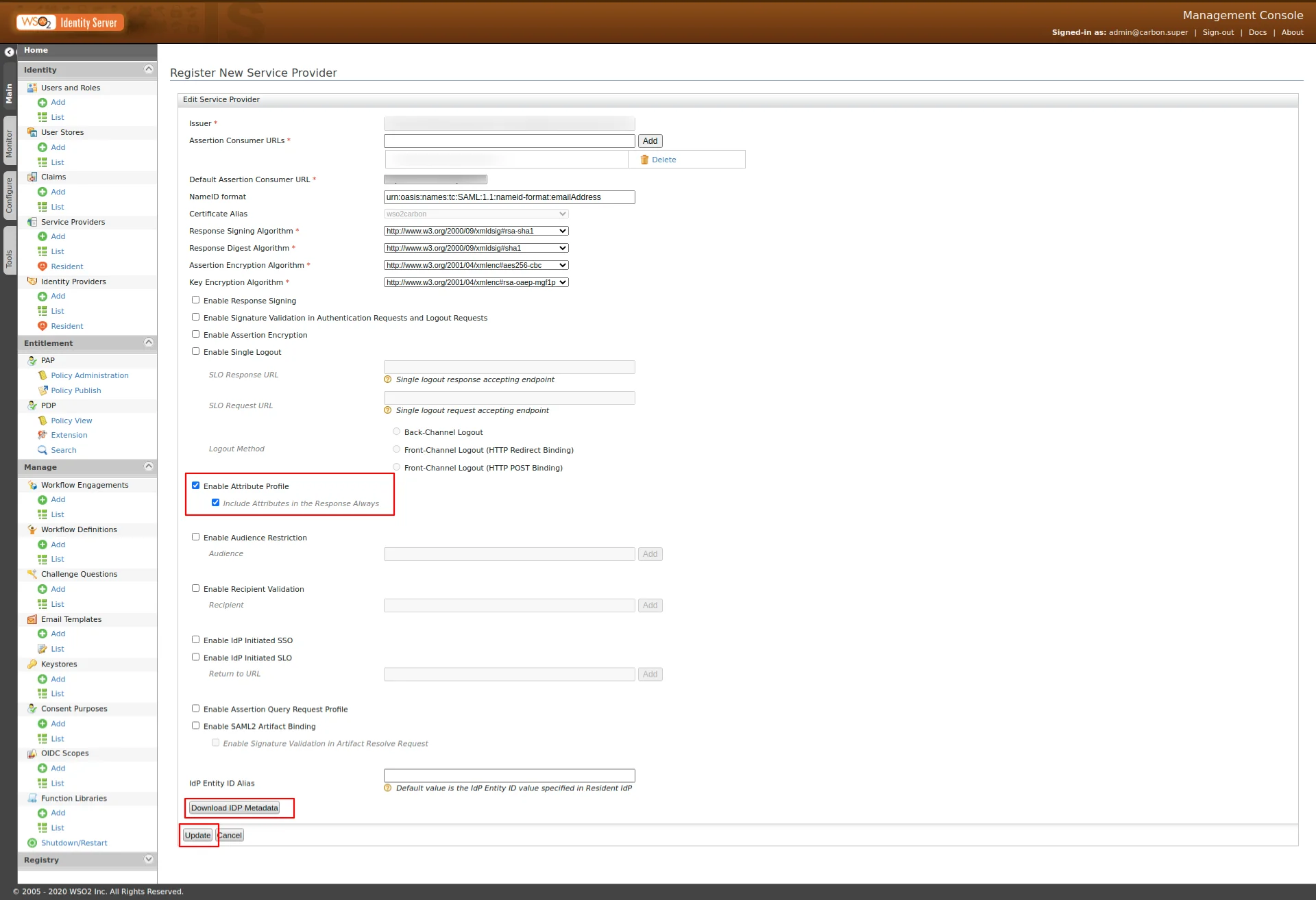 Configure WSO2 as IDP -SAML Single Sign-On(SSO) for Typo3 - WSO2 SSO Login-Management console
