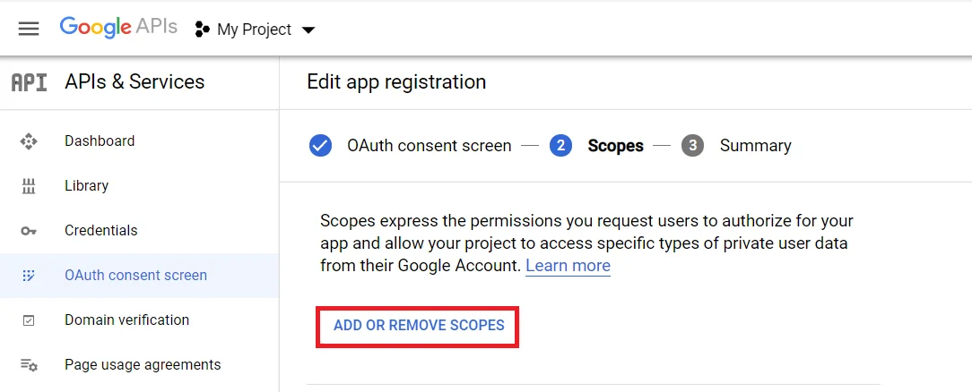 nopCommerce OAuth Single Sign-On (SSO) using Google as IDP - Add or remove google scopes