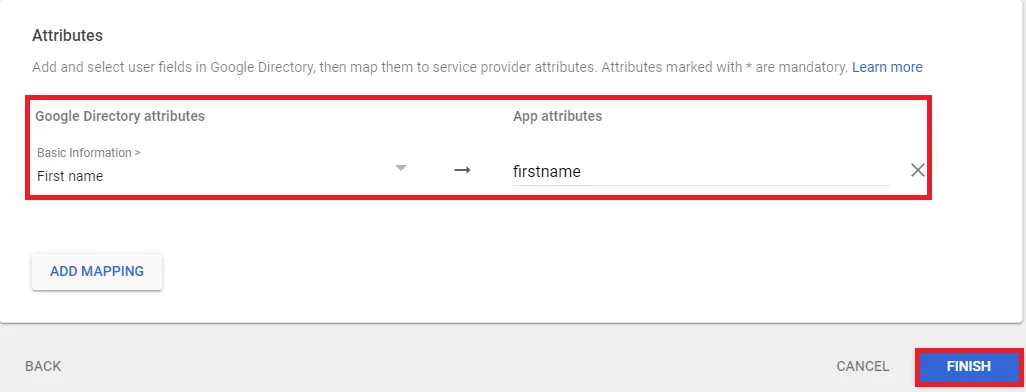 ASP.NET SAML Single Sign-On (SSO) using Google Apps as IDP - map to service provider attributes