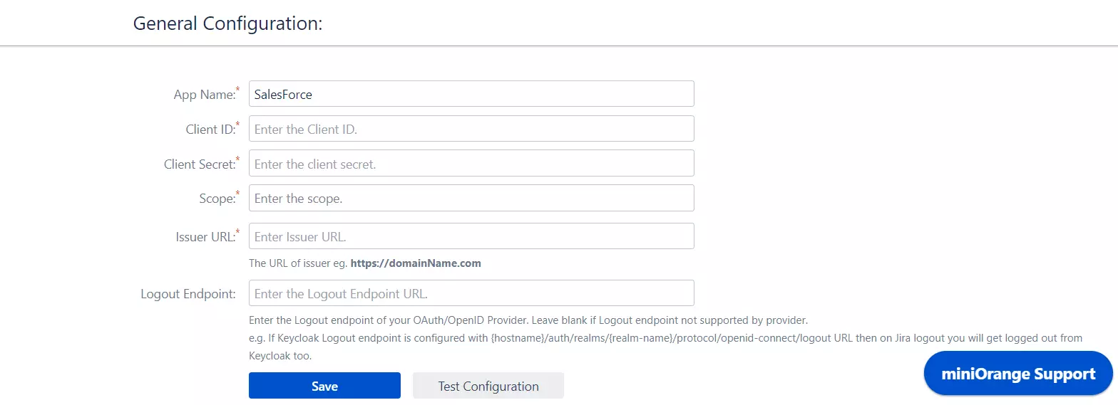 OAuth / OpenID Single Sign On (SSO) into Crowd Service Provider using Salesforce , Configure Salesforce app