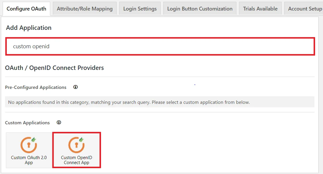 Oracle IDCS Single Sign-On (SSO) Select app