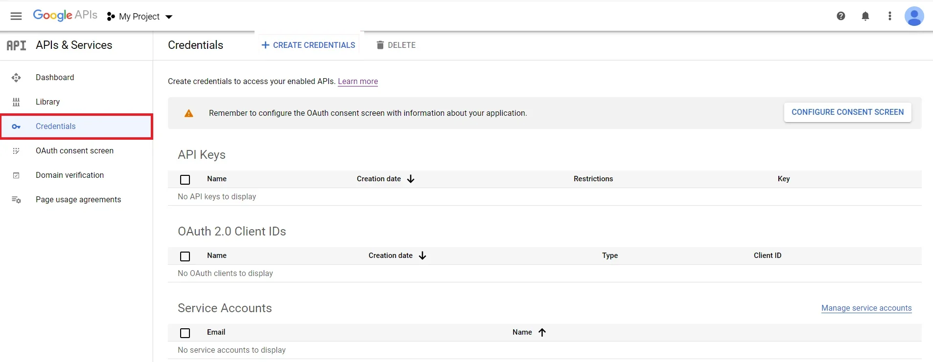nopCommerce OAuth Single Sign-On (SSO) using Google as IDP - go to credentials