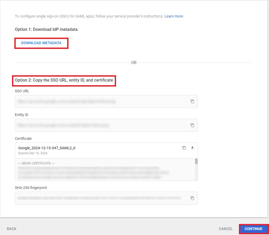 Shopify SSO - Google Apps SSO Login - SAML custom app Basic Information