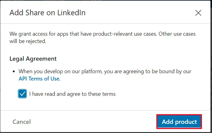 LinkedIn login add share linkedin social Shopify 