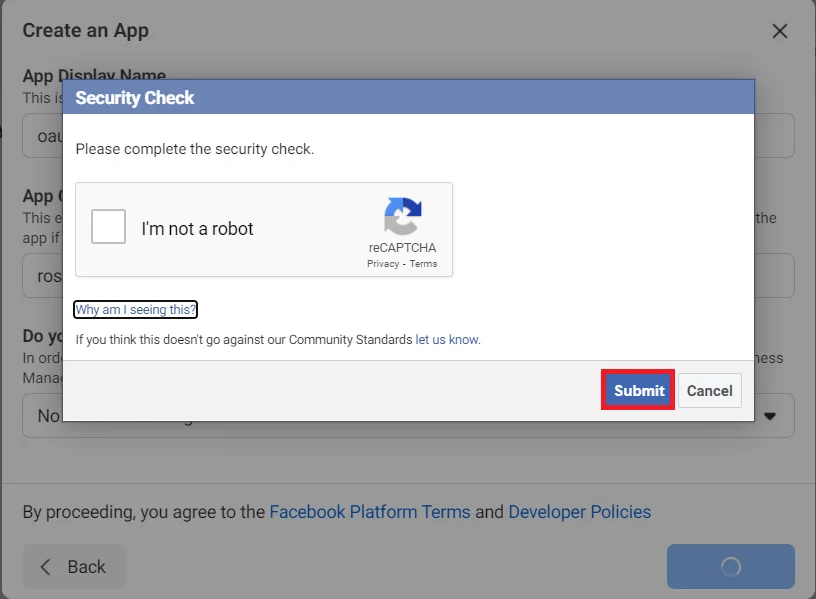Joomla Facebook OAuth SSO, security check
