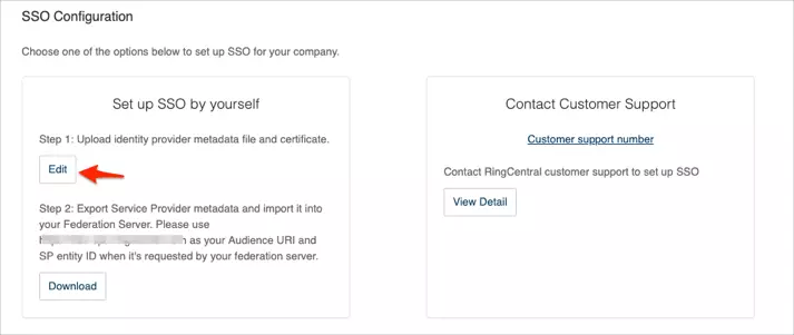 Click on edit - RingCentral SSO Login with WordPress