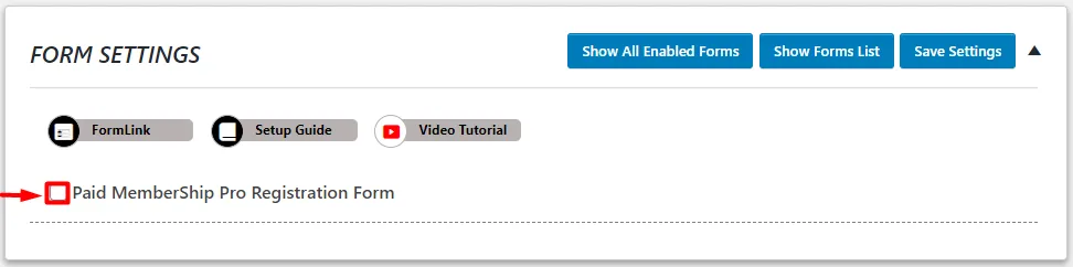 OTP Verification Paid Membership Registration Pro Form  checkbox