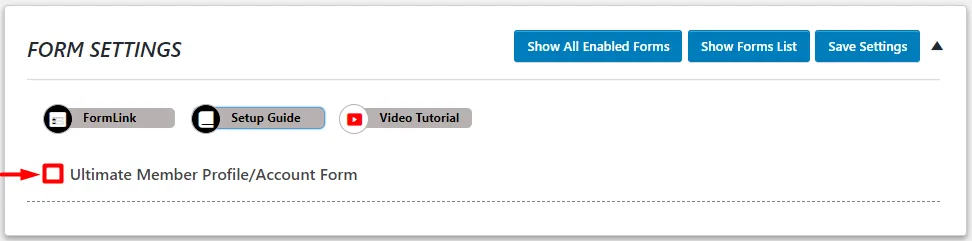 OTP Verification Ultimate Member Profile Account Page Form checkbox