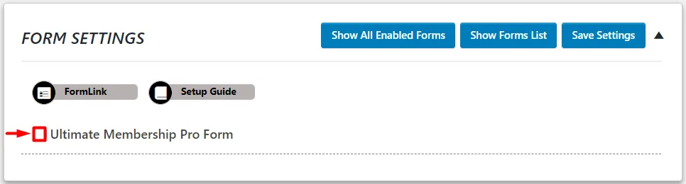 Ultimate Membership Pro Form checkbox