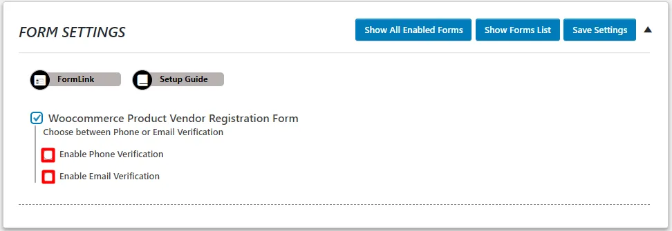 OTP Verification WooCommerce Product Vendor Registration Form email phone