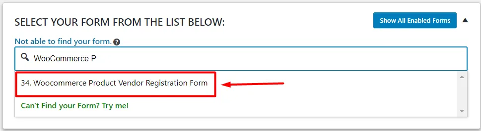 OTP Verification WooCommerce Product Vendor Registration Form Select Form