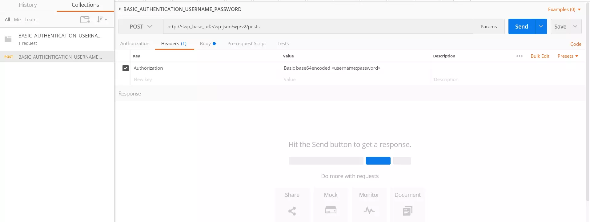 WordPress REST API Basic Authentication method postman import JSON file