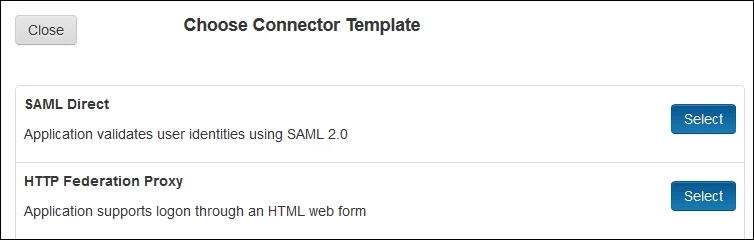 RSA SecureID SAML SSO Single Sign On into Joomla, wizard connecter