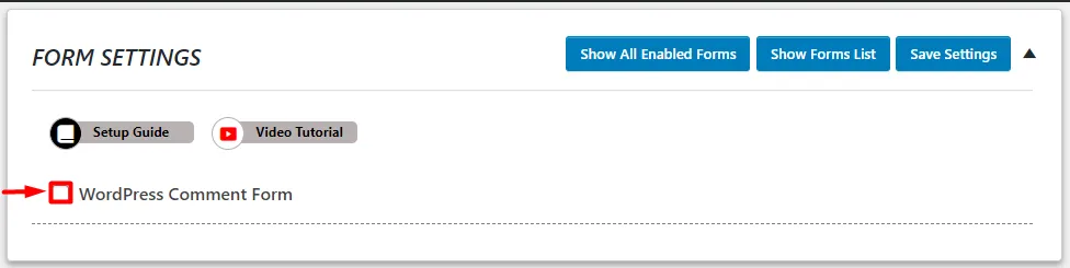 OTP Verification WordPress Comment Form checkbox