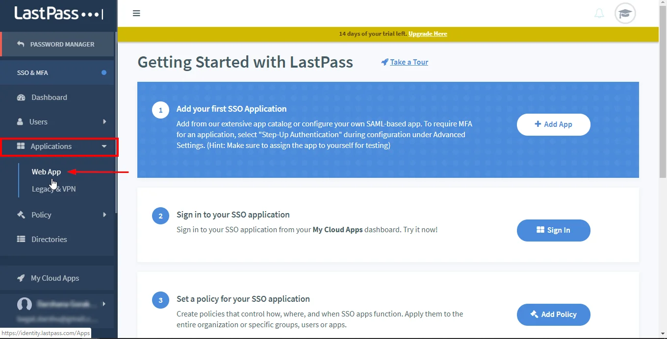 SAML Single Sign-On(SSO) for LastPass as IDP web app