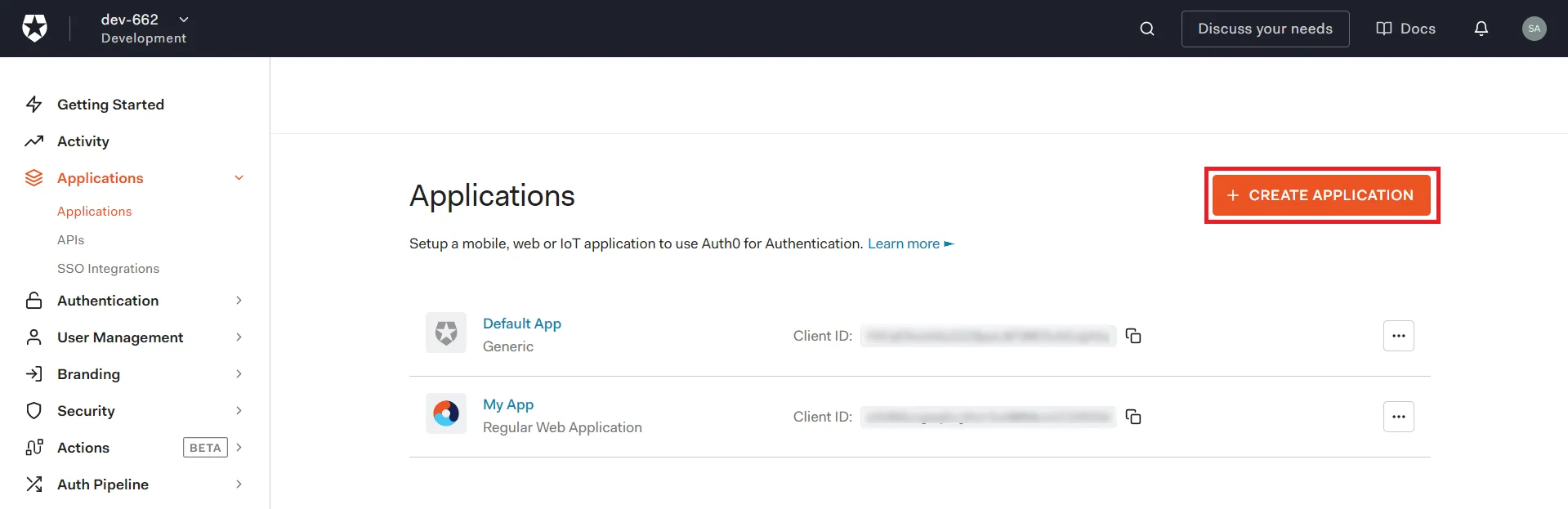 Auth0 SSO (Single Sign-on) with Joomla - Create new application