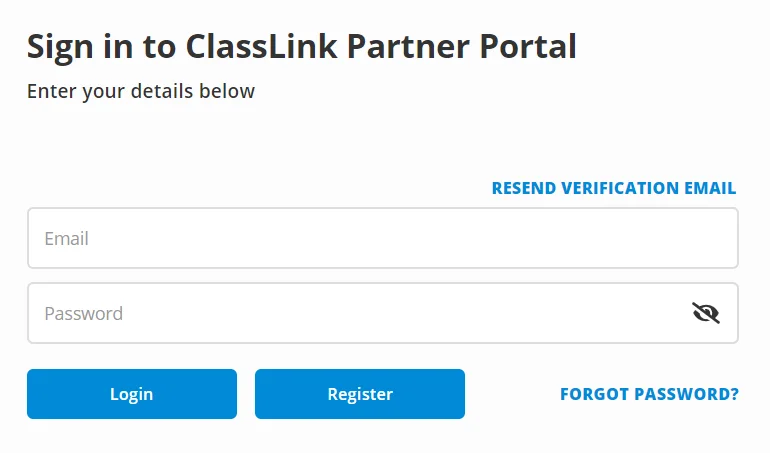 ClassLink Single Sign On (SSO) for Education - Login Page