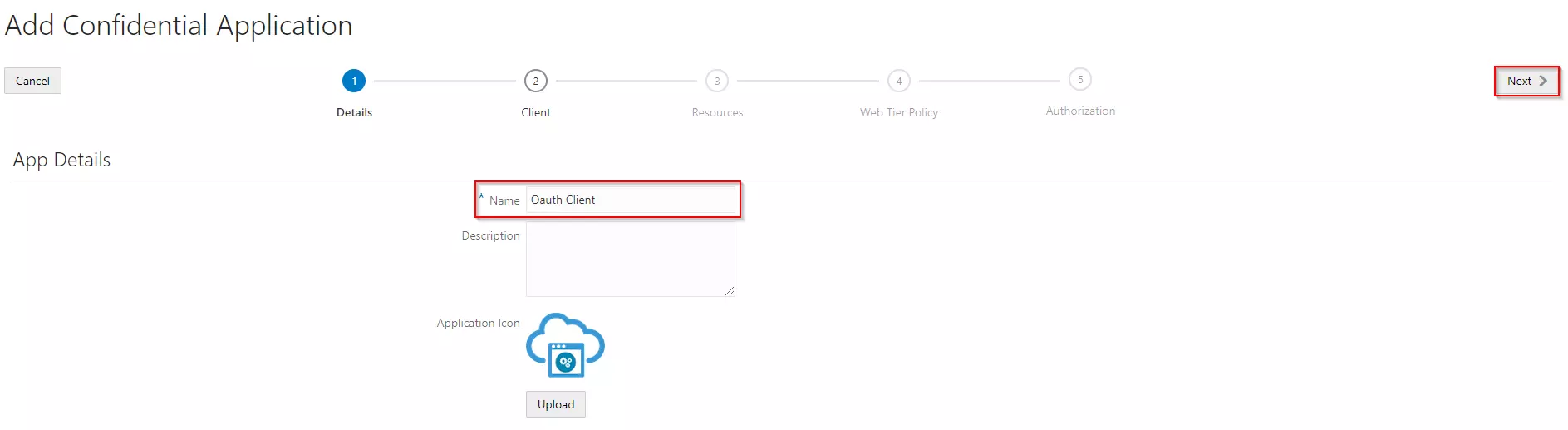 OAuth/OpenID/OIDC Oracle Cloud Single Sign On (SSO), Configure App
