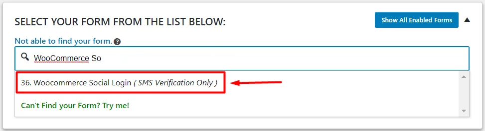 OTP Verification WooCommerce Social Login Select Form