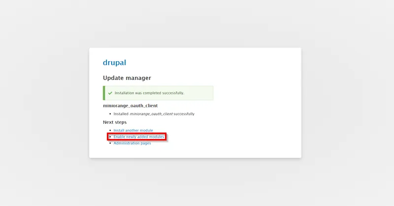 Drupal OAuth & OpenID Connect - Click Enable newly added modules