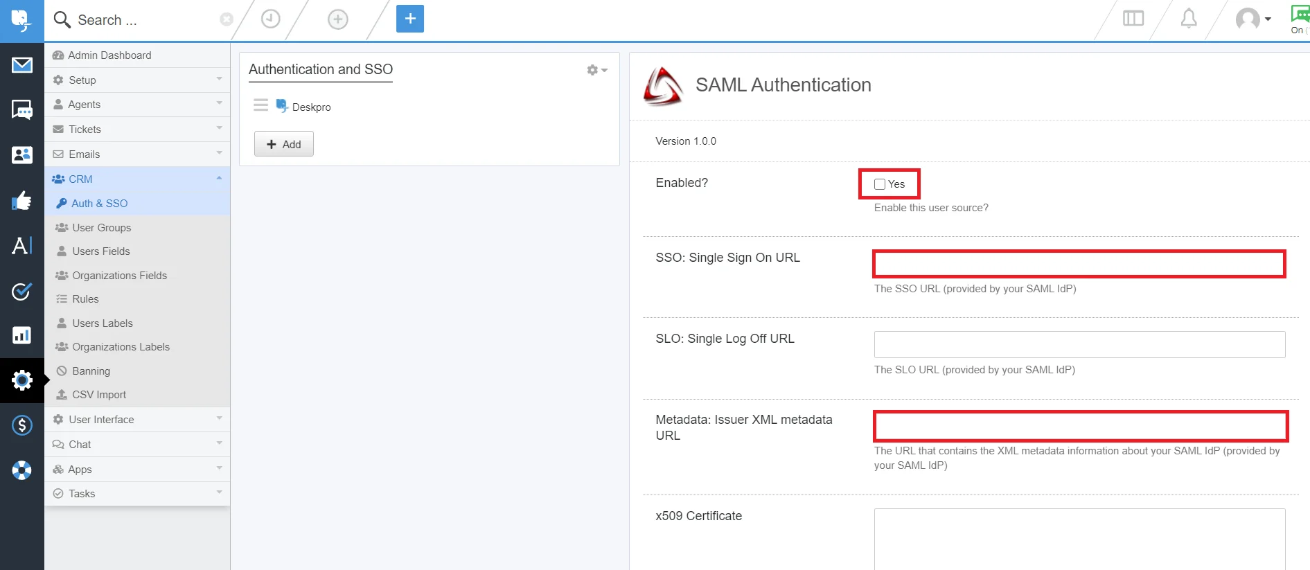 Deskpro SAML SSO integration with Joomla as Identity Provider
