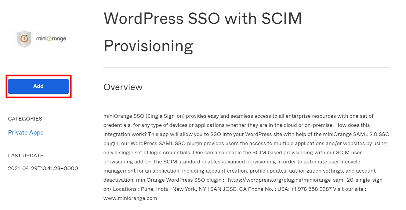 Scim User Provisioning - Add App