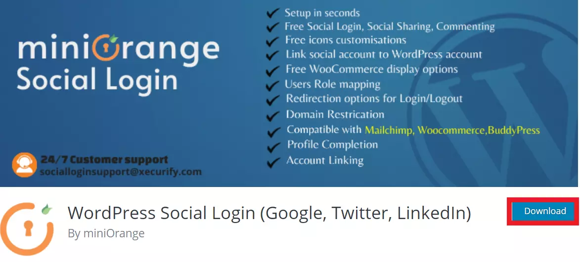 social login install