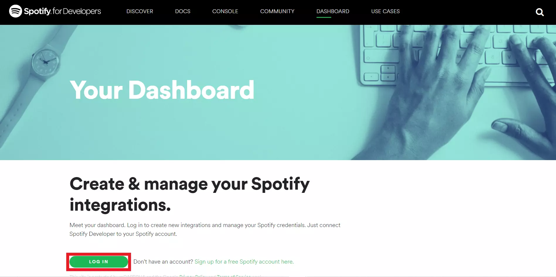 spotify shopify sign in to spotify developer account