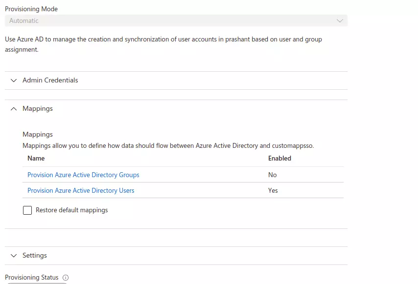 User provisioning with Azure AD of SCIM Standard Disable Group Mapping