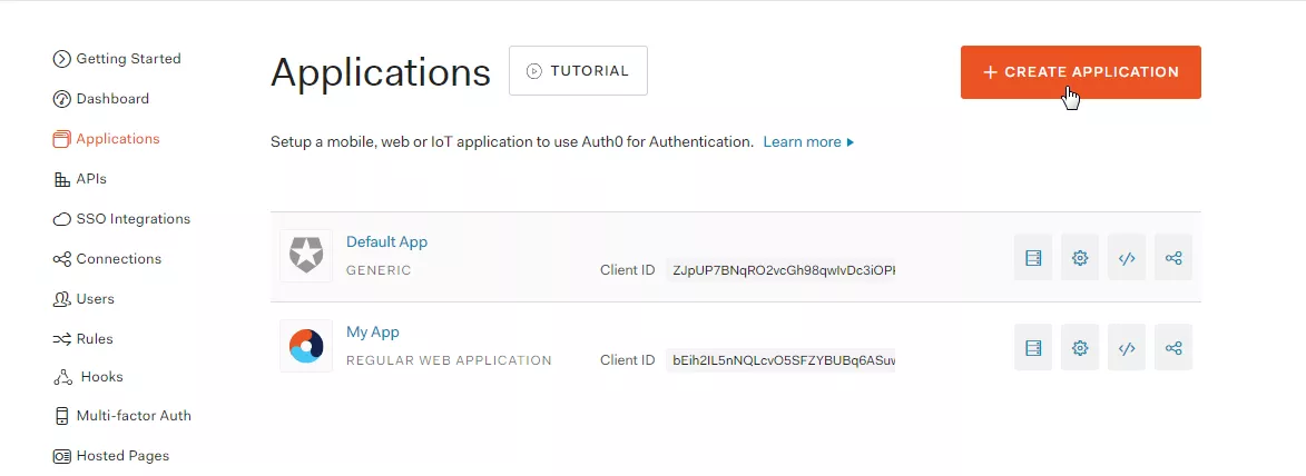 Auth0 single sign on applications