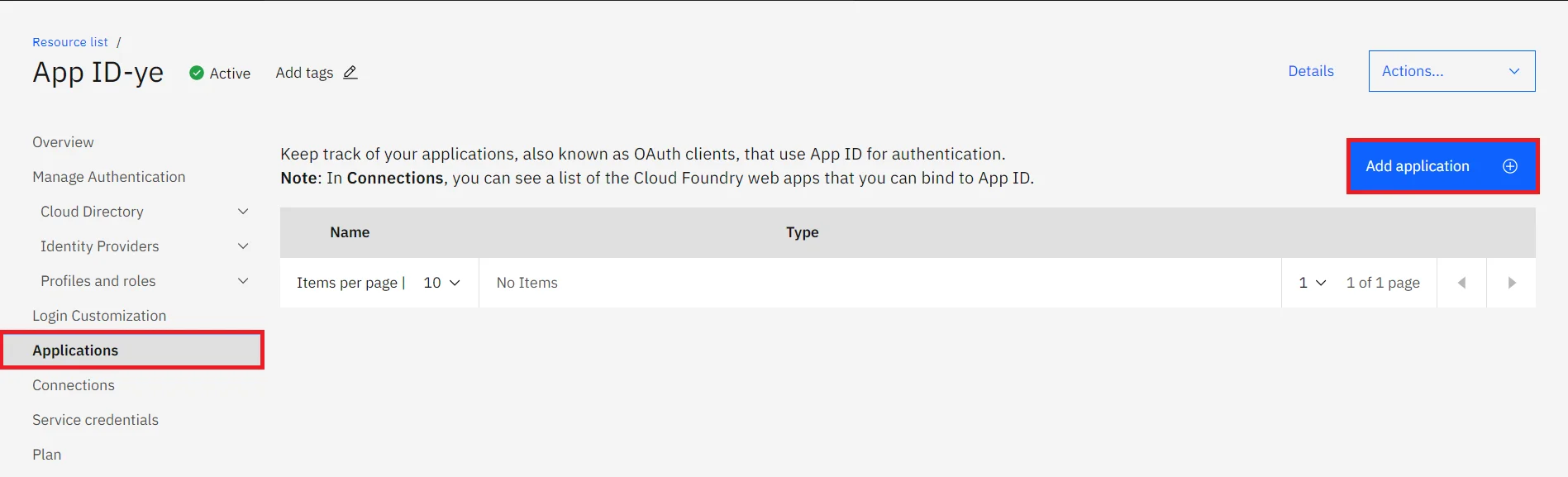 OAuth/OpenID/OIDC Single Sign-On (SSO), ibmapp add app