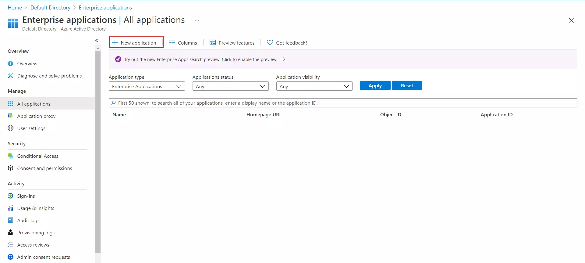 nopCommerce Single Sign-On (SSO) using Azure AD as IDP - New Application