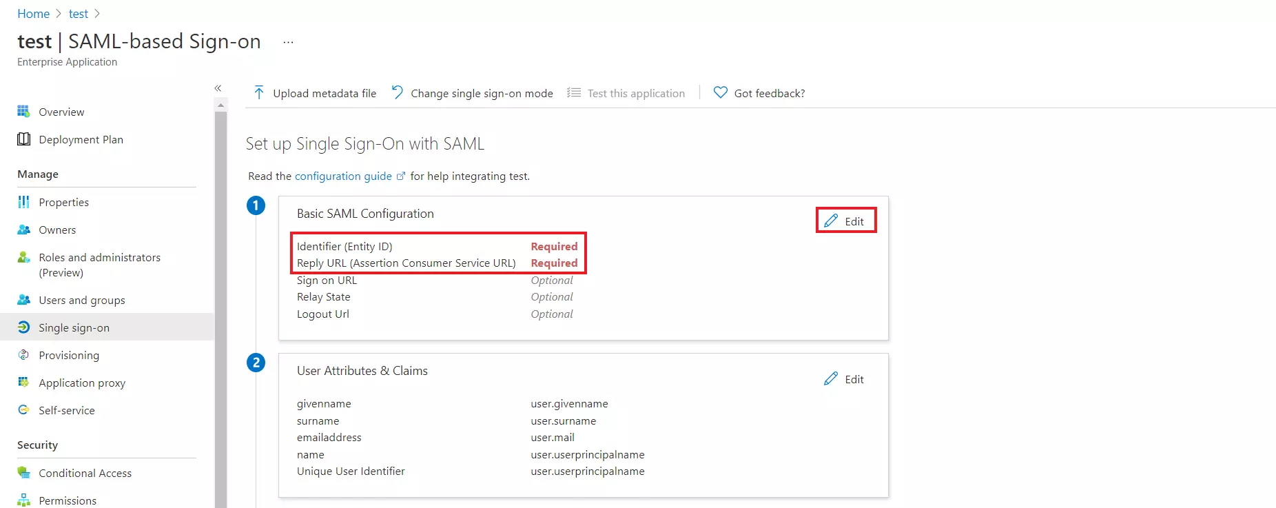 Azure Single Sign-On(SSO) Login in Typo3 Select SAML authentication SSO